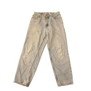 Levis 560 Comfort Fit Jeans 30x30 Distressed Tapered Leg Light Wash Jeans